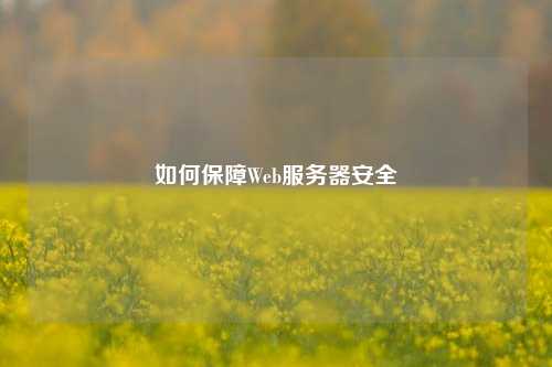 如何保障Web服务器安全