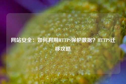 网站安全：如何利用HTTPS保护数据？HTTPS迁移攻略