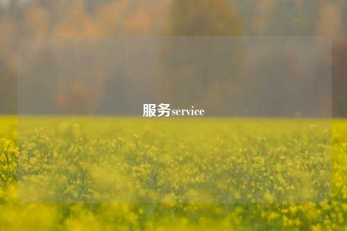 服务service