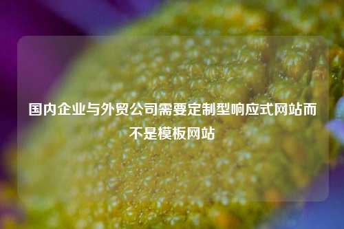 国内企业与外贸公司需要定制型响应式网站而不是模板网站