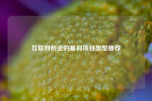 互联网创业的暴利项目类型推荐