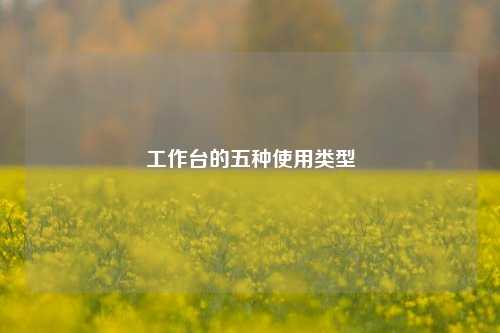 工作台的五种使用类型