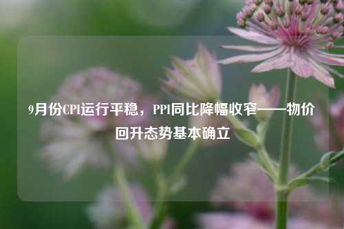 9月份CPI运行平稳，PPI同比降幅收窄——物价回升态势基本确立